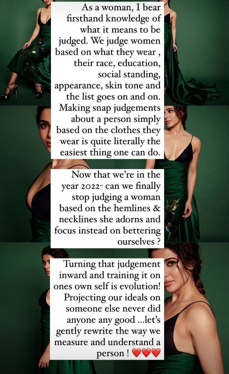 Jyo4Sam's tweet photo. Respect women .. just the way she is .... not based on her clothes or habits ....
Respect ..... it's her life .. her choices ....
It's as simple as that ....
#WeareWithYouSam ... my strong 💪 women @Samanthaprabhu2 🧿❤ https://t.co/c5DGZjhX6W