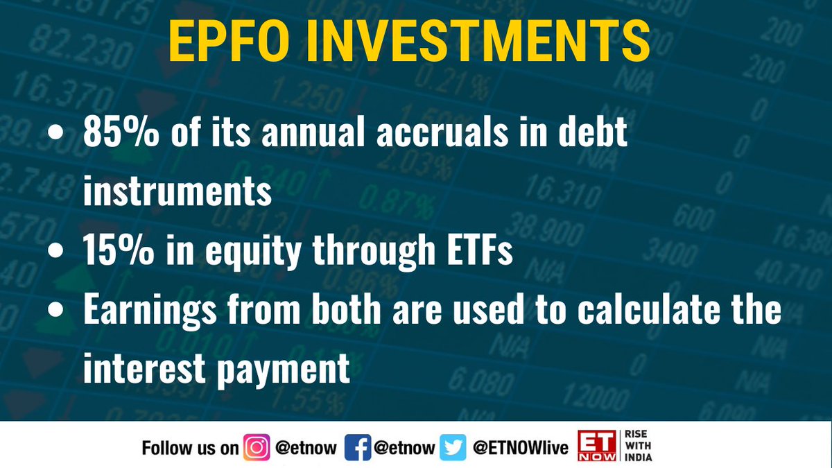 ETNOWlive's tweet photo. Here's a look at how the interest payment for EPFO investments are calculated 
#debt #ETF @socialepfo https://t.co/tQmtK1up3U