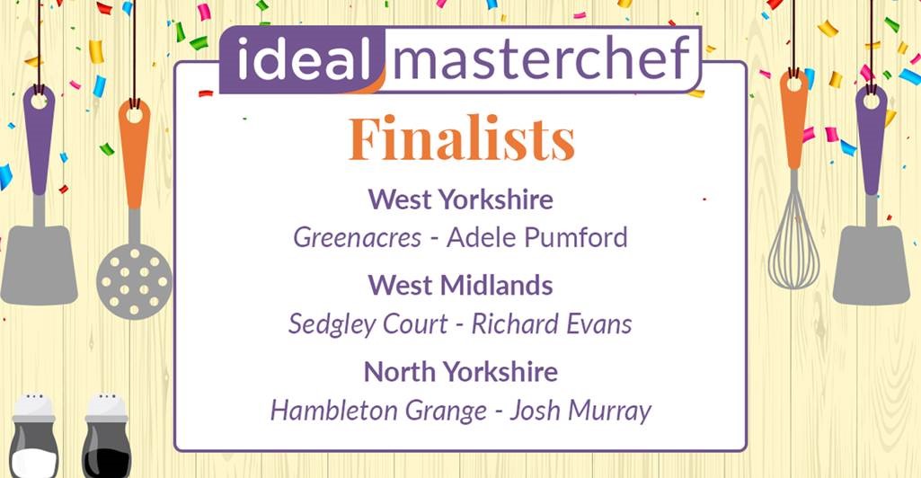 idealcarehomes's tweet photo. The delayed Grand Final of 💜Ideal Masterchef 2021💜will take place on Wednesday 13th April at our brand new Care Home, Haywood Lodge in Redditch! 🏡
Our finalists are; Greenacres Care Home, Sedgley Court Care Home and Hambleton Grange Care Home 😍 #idealfamily #idealcarehome https://t.co/26HGF0ymHA