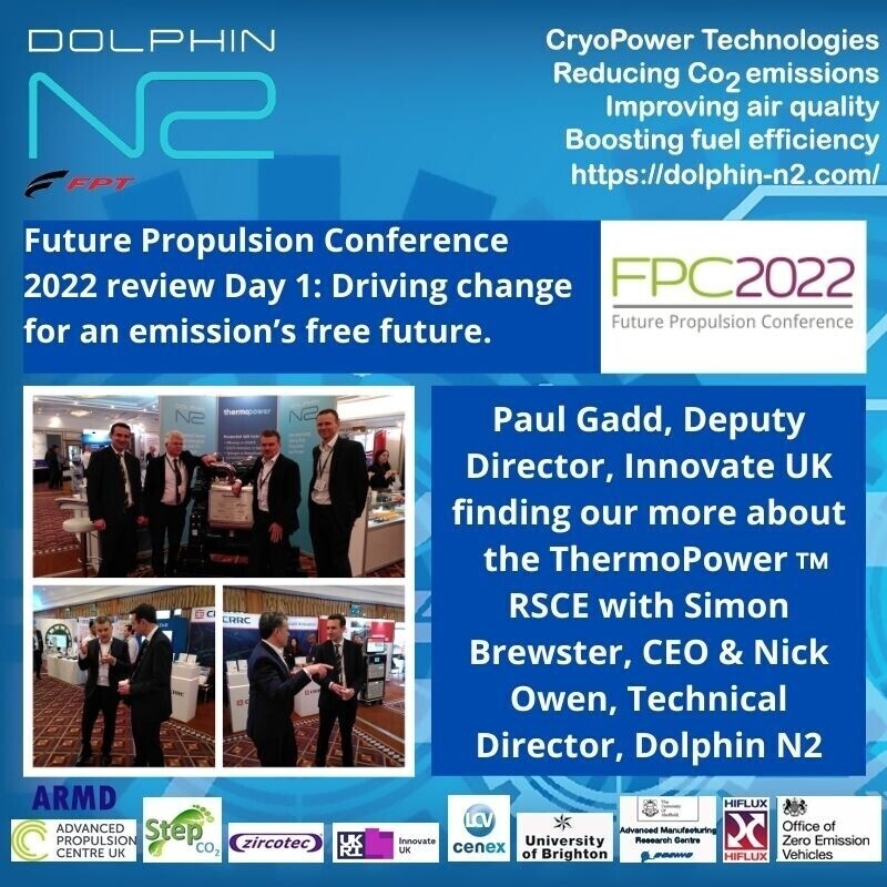 dolphin_n2's tweet image. Future Propulsion Conference 2022 review Day 1: Driving change for an emission&apos;s free future. wu.to/BpwpiT #DolphinN2,#FPC2022,#FuturePropulsionConference,#Hydrogen,#JCB,#Splitcycleengine,#Thermopower,#Zeroemissions,~InnovateUK