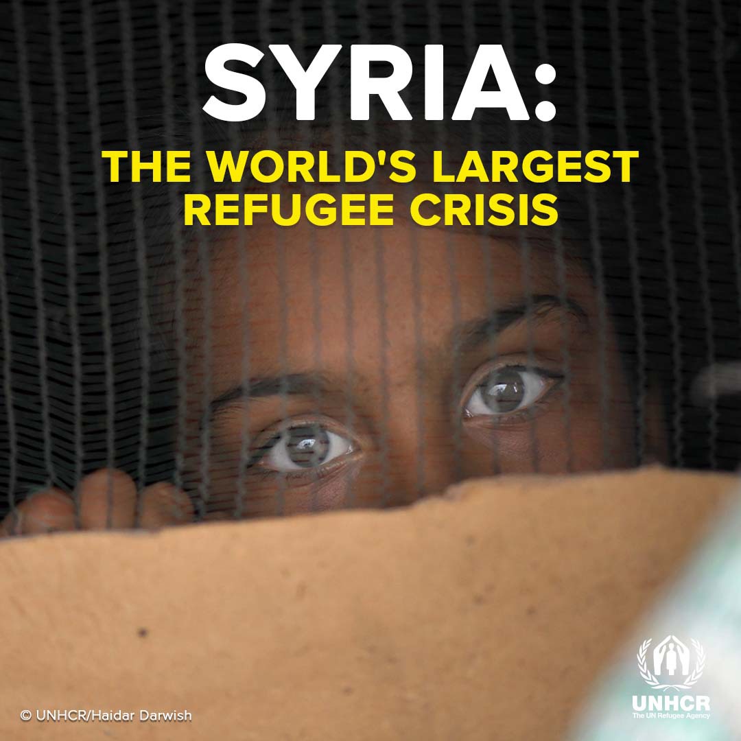 Refugees's tweet photo. 11 years. 
13.5 million people uprooted from their homes. 
6.9 million people displaced inside Syria.
6.6 Million Refugees. 
 
The Syria crisis must not be forgotten. https://t.co/jsnNN1PtW0