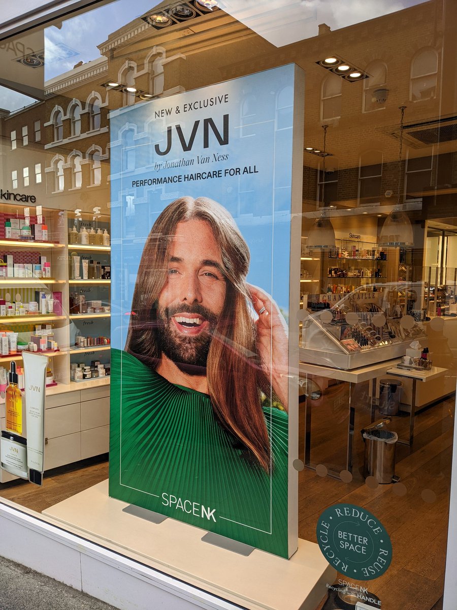 Fergsword's tweet photo. @jvn spotted this fabulous advert on Hampstead High Street, London. When will you do a Queer Eye UK? https://t.co/8VK0lWFcbs