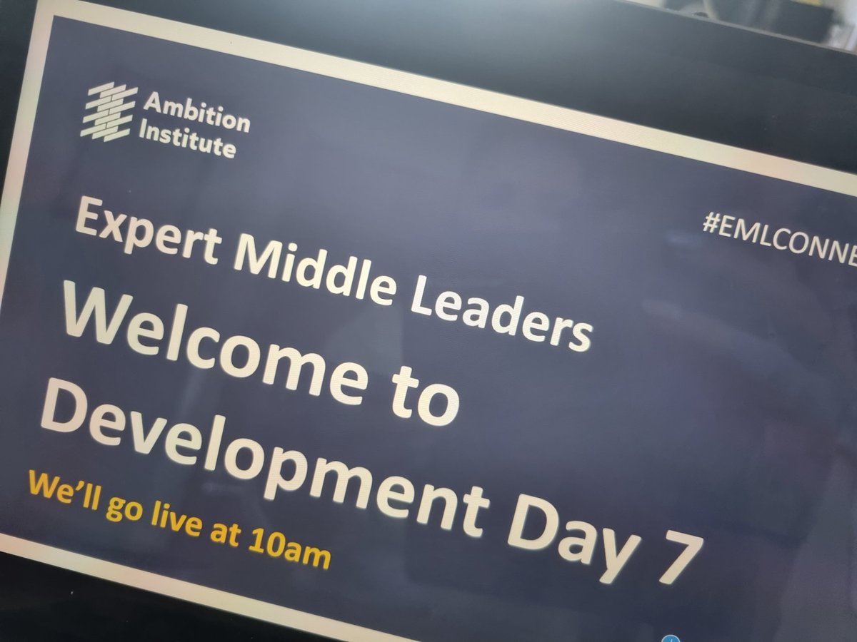 _MrsU_shp's tweet photo. Is it just me who thinks the music at the start of the Development Days needs to be made into a motivational playlist?! #emlconnect #expertmiddleleaders @Ambition_Inst https://t.co/nlwVBCeUIr