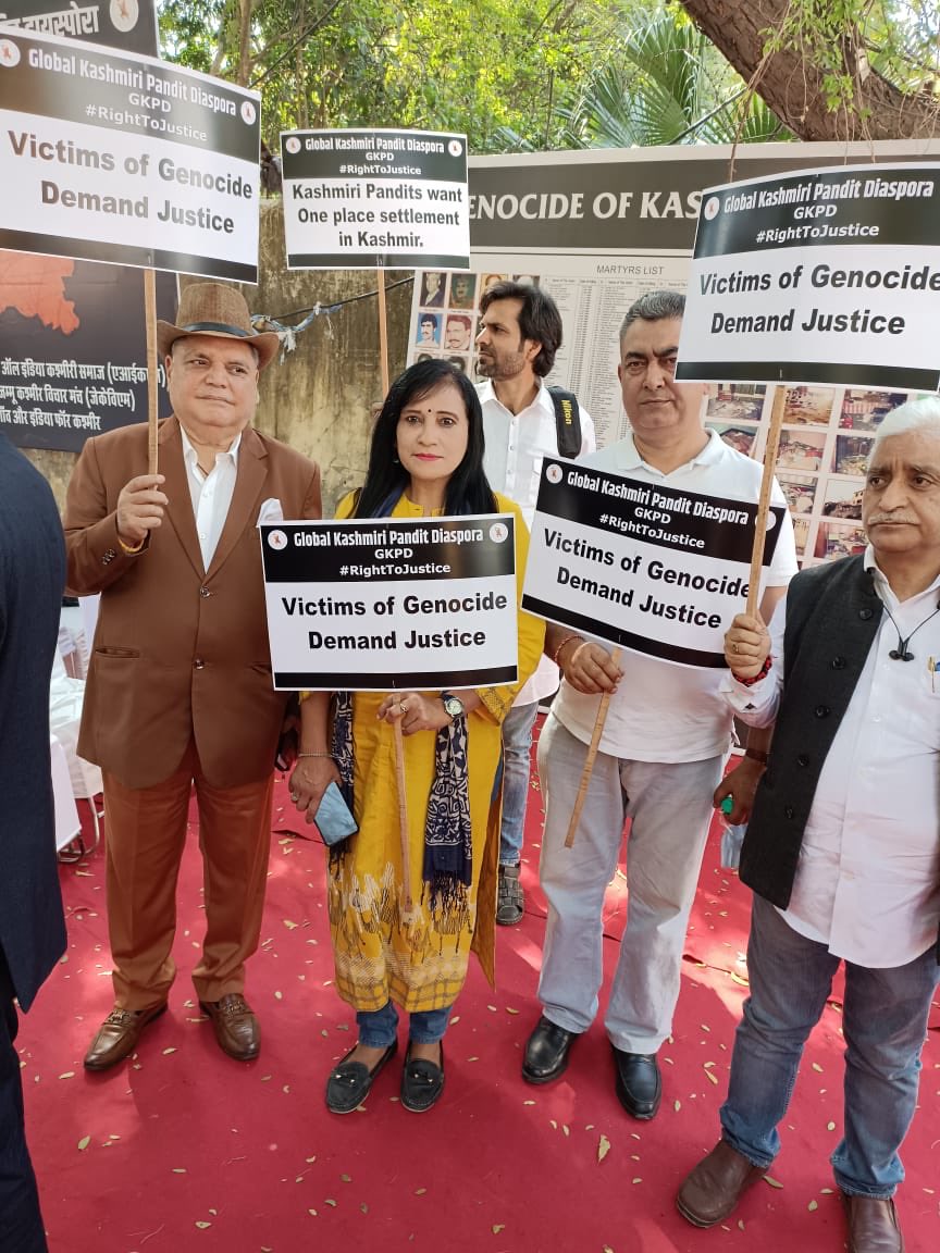 VTankha's tweet photo. At Jantar Mantar delhi today. Seeking Justice for kashmiri Pandits. Requesting Parliamentarians & Political Parties to support the Private Member Bill notified for introduction on March 17 in Rajya Sabha. @kp_global @INCIndia @MVenkaiahNaidu #justicetokPs https://t.co/mF3mvKK9RX