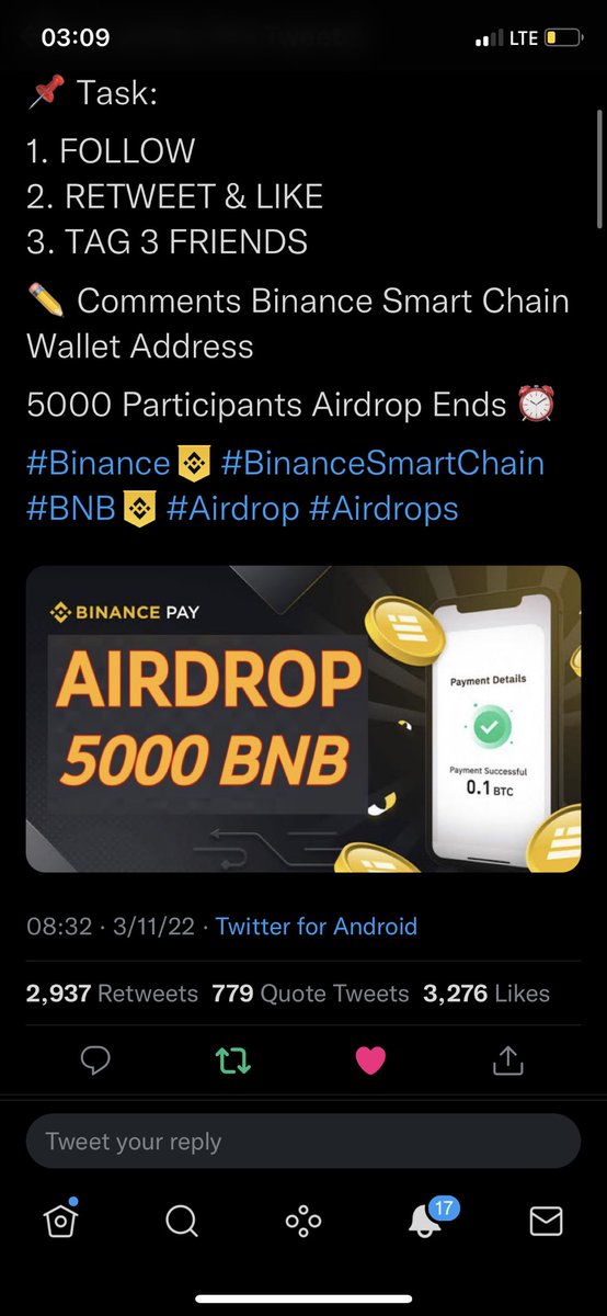 DprSkillz's tweet photo. @TheBinancePay Done and done… 0x3129FA813511FD393C3fB0BAE5B320795a36eC1A https://t.co/dLviikyZFh