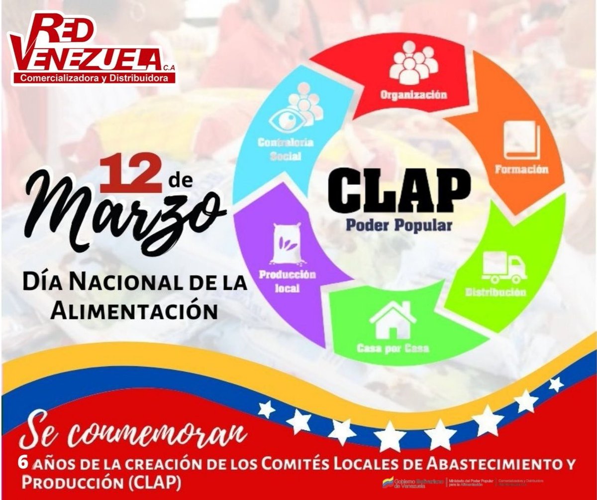 #Efemérides | Rumbo a la #DemocraciaComunal y haciendo frente a la guerra económica, la usura y el contrabando; promoviendo las potencialidades locales para alcanzar la soberanía agroalimentaria y el autoabastecimiento hoy #12Mar conmemoramos 6 años de #ClapEnVictoria