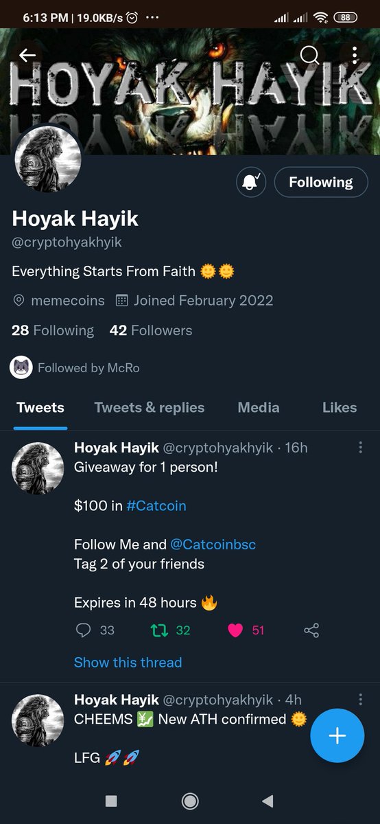 yamzel_crypt's tweet photo. @cryptohyakhyik @Catcoinbsc Looking forward for the success of #Catcoin Let's go and make it possible!!!🔥🔥🚀🚀
@02Mcro @phil_vermont https://t.co/BUpJkJKJ0G