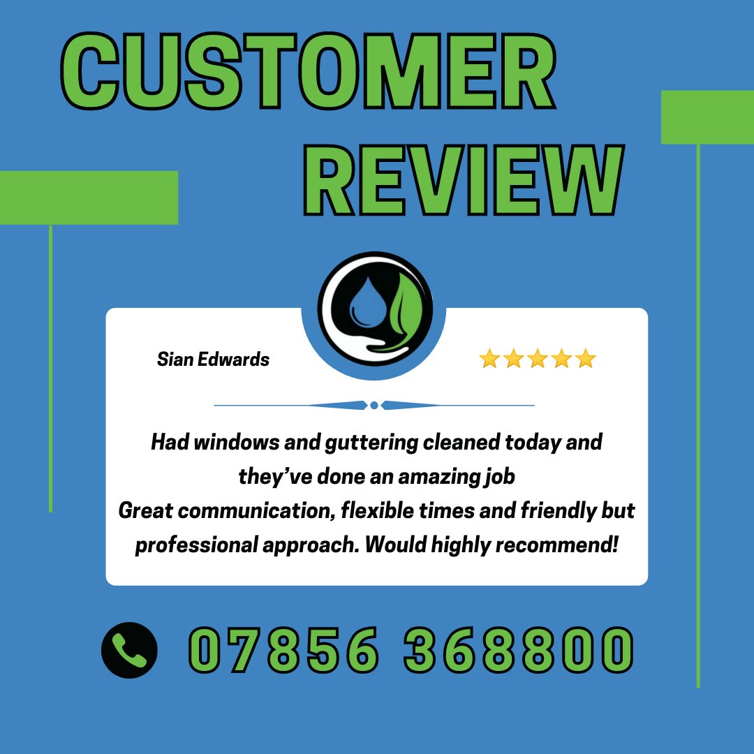 BOTWindowClean's tweet image. 🌟🌟🌟🌟🌟
.CUSTOMER REVIEW

Take a look at what our customers are saying about us....

For your FREE quote call 07856 368800