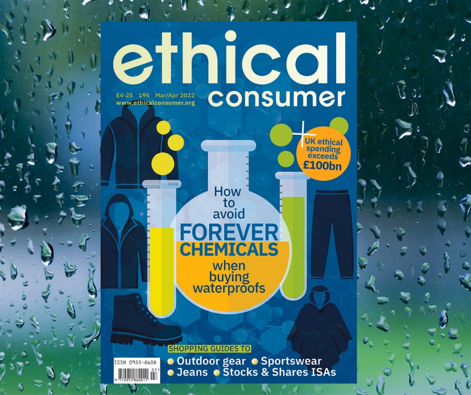 EC_magazine's tweet photo. Issue 195 of Ethical Consumer is out!

In this issue we look at guides to outdoor gear, sportswear, jeans and stocks and shares ISAs, as well as looking back on #ECWeek2021 and our report which found that ethical spending exceeded £100bn! 
https://t.co/o5RrSAuGBt https://t.co/jyb8K4f0k9