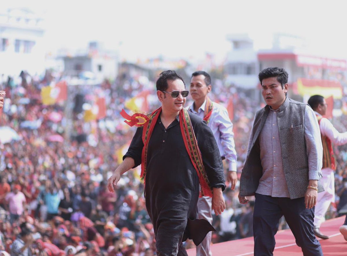 PradyotManikya's tweet photo. Some more pictures of a small rally in Tripura ! Media ? @ShekharGupta @sardesairajdeep @RatnadipC @Nidhi @WasbirH https://t.co/vlQuyoYRGe