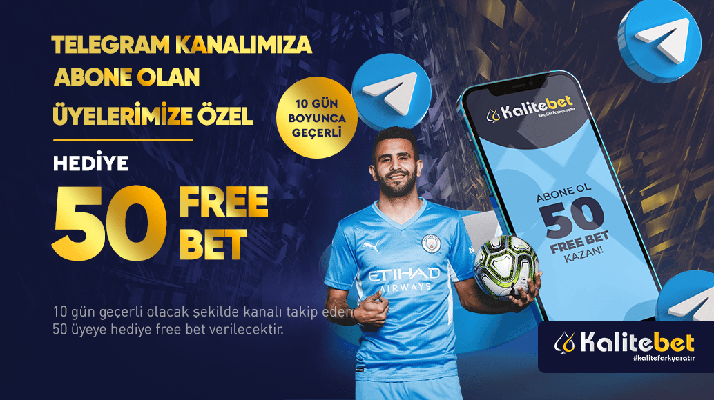 KalitebetBonus's tweet photo. Telegram kanalına abone olan üyelere toplam 2500₺ FREEBET 🎁

Kanala Abone Olan 50 kişiye 50₺ FREEBET! 👀💰

Sonuçlanma 14 Mart günü telegram kanalında.

✅@kalitebetbonus hesabı takip et!
✅ Yoruma 3 arkadaşını etiketle.
✅ RT ve Beğeni yap!

Abone ol: https://t.co/x7vAjpoK89 https://t.co/z655FSTaKr