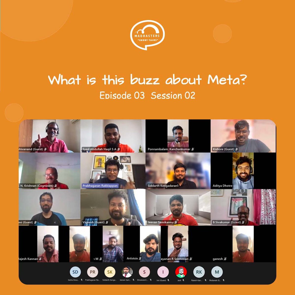 madrasters's tweet photo. Speaker: Siddarth Kengadaran, Senior Experience Designer (Thoughtworks)
Thank you all. An exciting and amazing Saturday morning with a topic What is this buzz about Meta?
See you guys in the next short talk with an amazing topics.
Stay tuned!
#madrasters #madrastersmeetup https://t.co/IfmOQB6yN4