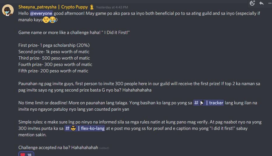 CryptoPuppyOG's tweet photo. Good Evening!

Help me spread this out. Will be giving 1000 vis for the one who follow the instructions below. 

-follow us on twitter
-tag 2 friends
-retweet

Discord channel: https://t.co/U4eVKynk20 https://t.co/BnRXYQ8PrT