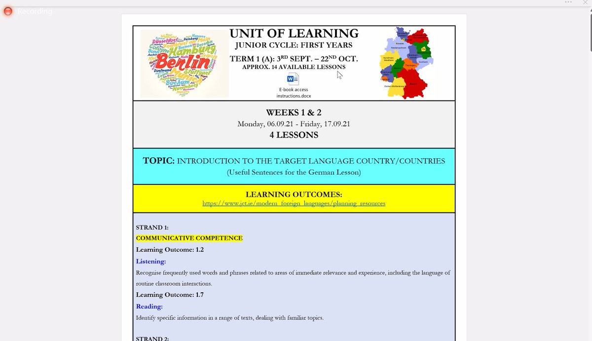 germanteachers's tweet photo. Maria Whitty stellt den Materialmarktplatz vor. This will make Junior Cycle planning so much easier! This is fabulous🤩🙏! Thanks for sharing, Maria! #gdikonferenz @Colaiste_Bride @jctMFL @languages_ie @langsconnect_ie https://t.co/lMu0fAfMjH