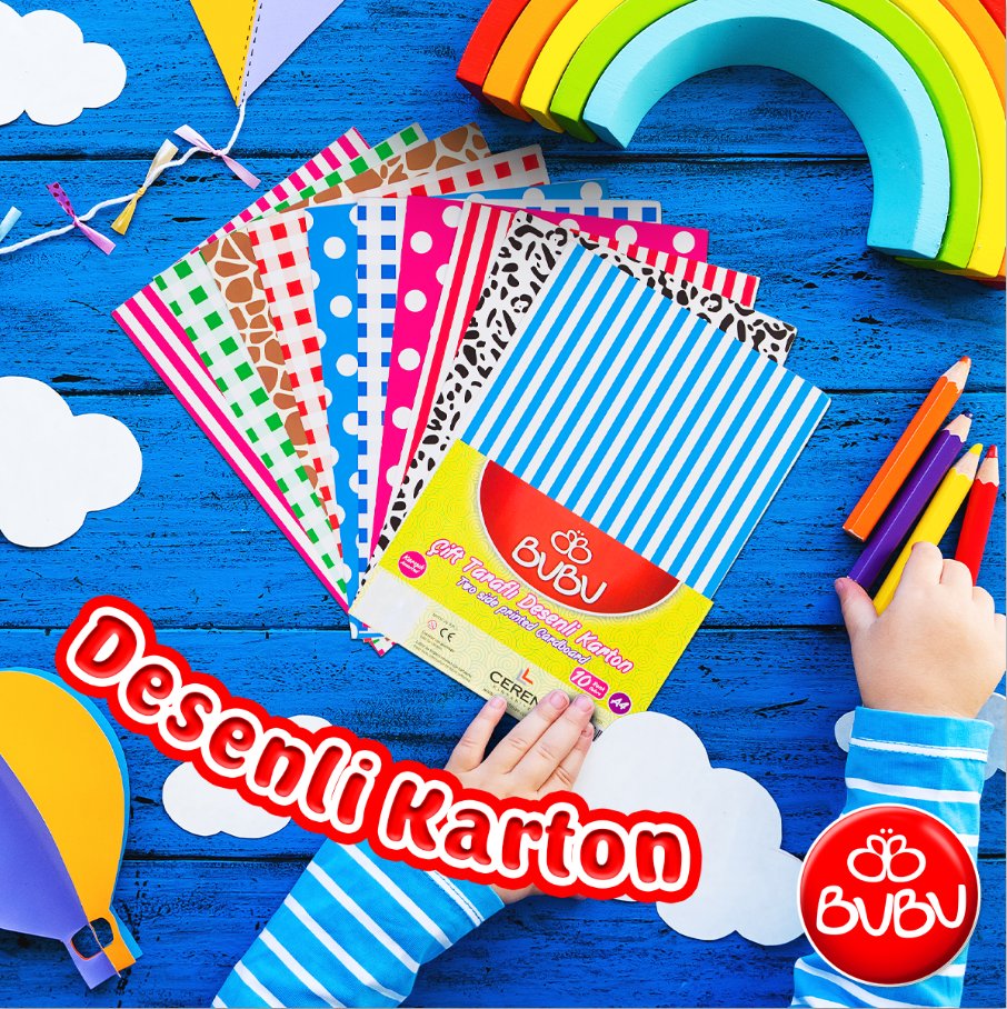 Etkinlik Saatlerinin vazgeçilmezi Bubu Çift Taraflı Desenli Karton ile eğlenceli etkinliklerine bir yenisini daha ekleyebilirsin!
#Bubu #BubuCocuk #MutluHaftalar #Mutluluk #Hafta #Çocuk #Etkinlik #Karton #DesenliKarton