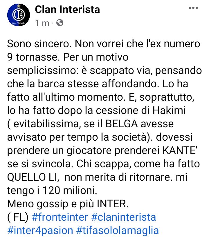 FaustL79's tweet photo. Il mio pensiero.
Il nostro pensiero #fronteinter https://t.co/YgXEcBjiCB