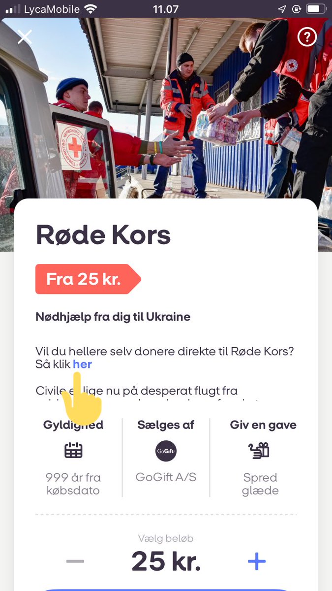 khfarooq's tweet photo. Nødhjælp fra dig til Ukraine 💙💛

man kan enten købe et @MobilePayDK gavekort eller sende hjælpet direkte til Røde Kors ved at åbne gavekortet og scrolle ned til den blå knap 🙏 https://t.co/u82FxW1OTt