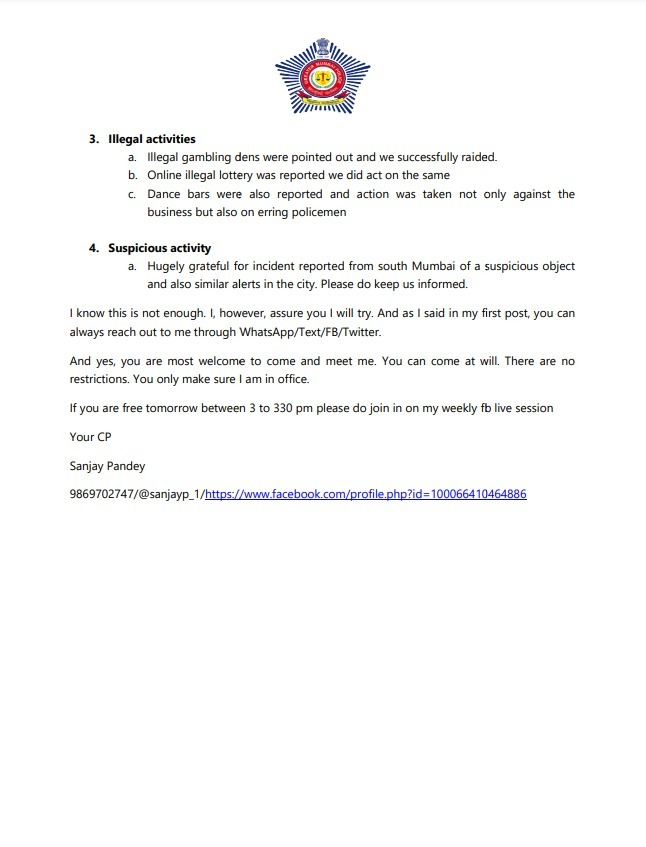 Commissioner of Police, Greater Mumbai tweet media