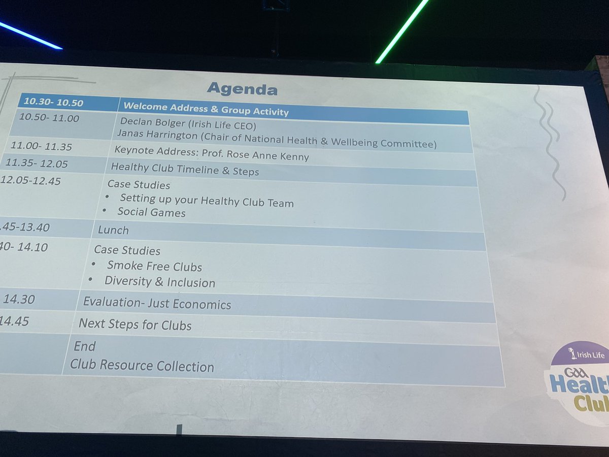 The agenda for the day #GAA