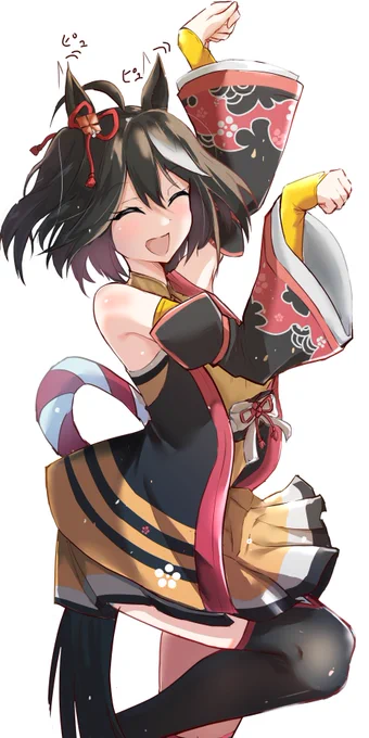 1着のポーズ!
#ウマ娘 #キタサンブラック 