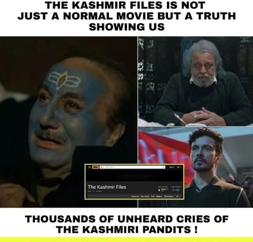 vselenophile's tweet photo. Every Sanatani must watch #TheKashmirFiles 

Those who do not learn from History are doomed to repeat it. https://t.co/42nHkE4l52 https://t.co/C8QPcGN9vP