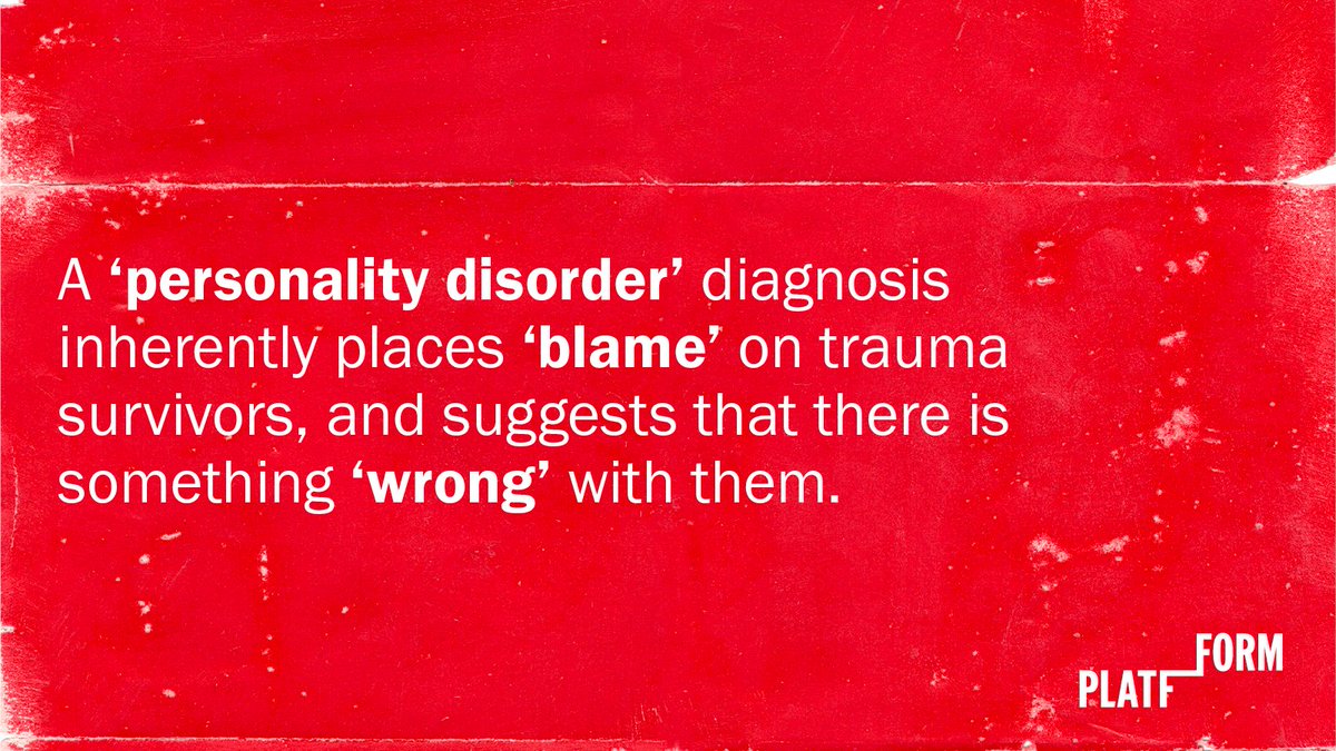 weareplatfform's tweet photo. We’re attending the Welsh party conferences and calling on @WelshGovernment to review the use of 'Personality Disorder’ as a diagnostic category. 

We believe the term contributes to, and perpetuates, stigma and discrimination.

Find out more: https://t.co/cMZ1mMXk1N https://t.co/zYtSHJABH5