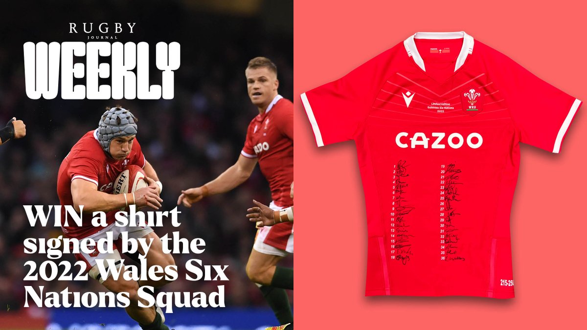 🏴󠁧󠁢󠁷󠁬󠁳󠁿WIN a shirt signed by the Wales Six Nations squad! To enter: 1⃣ Follow @Rhino_Sport & @JournalRugby 2⃣ Retweet this post 3⃣ Tag 2 x friends in comments below ⤵️ Closing date: 25.03.22 #SixNations #Competition #WalesRugby