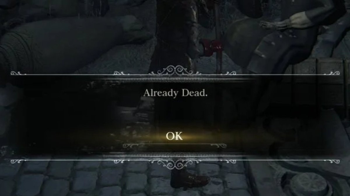 manfightdragon's tweet photo. PC gamers: "i hope they fix elden ring in the next few weeks or so"
PS4 gamers waiting 6 years for the literal 1 line of code change that would fix the 30fps frame pacing in bloodborne, dark souls 3, sekiro, and elden ring: https://t.co/To0SLvC7YH