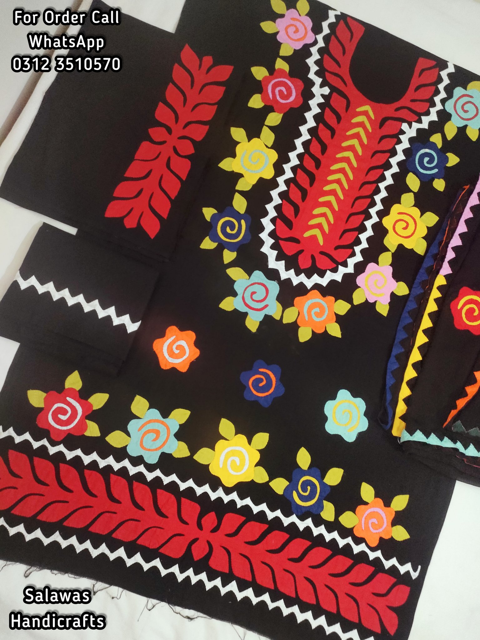 Sindhi top aplic work