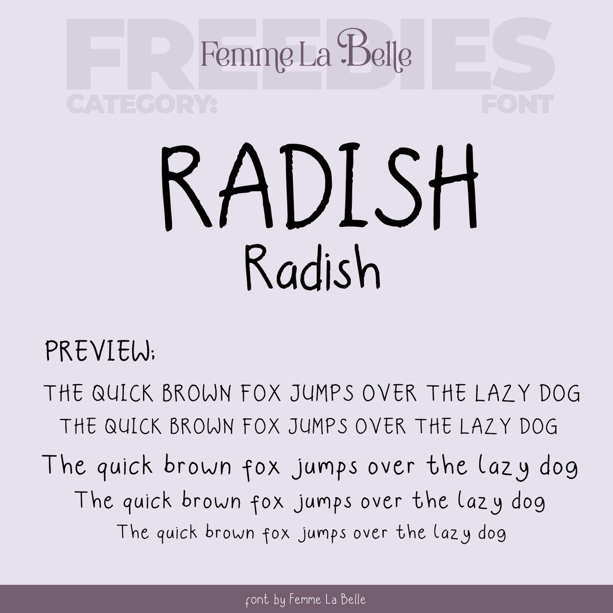 femme_la_belle's tweet photo. RADISH FONT.
By: Isabella.

🖇️ Retweet &amp; like this tweet if you use this font.
🖇️ Free for personal use.
🖇️ For commercial use, give a shoutout tweet to @femme_la_belle

Link download: https://t.co/nfEro3De72 https://t.co/Ko4a02JU06