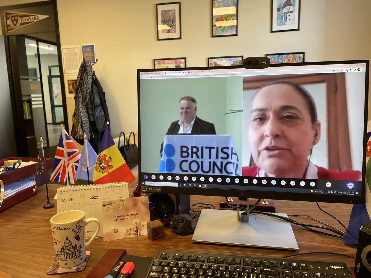 The brilliant <a href="/KhaddageRolla/">Rolla khaddage</a> speaking at #bc_ambassadors schools’ conference - and the fantastic, inspirational <a href="/yorkshirejohn/">John Rolfe MBE</a> <a href="/Schools_British/">British Council Schools</a> <a href="/BritishCouncil/">British Council</a> -so good to be with our global education community from #Moldova 🇲🇩 &amp; looking forward to a great conference #Hope #Peace