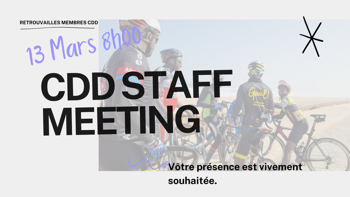 CyclistesD's tweet photo. Hello Team 🚴🏿‍♂️, nous vous convions demain 13.08.2022 au programme de ladies Club (@Cyclistes221) + Rando Staff Meeting CDD. Comme d'hab départ 8h00 Nice Cream Sacré Cœur 3.
Join us la famille https://t.co/KYFyTAqbEJ