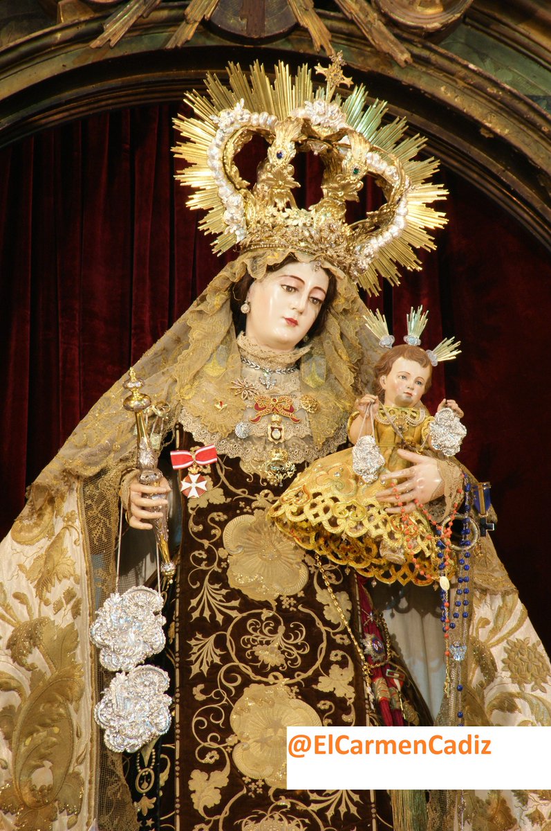 ElCarmenCadiz's tweet photo. "Bendita sea tu pureza
y eternamente lo sea,
pues todo un Dios se recrea
en tan graciosa belleza" (...)
Hoy, sábado, celebramos el día de la Virgen con los cultos #sabatinos y el #400aniversario de la canonización de #SantaTeresa https://t.co/IWa2H6SajG