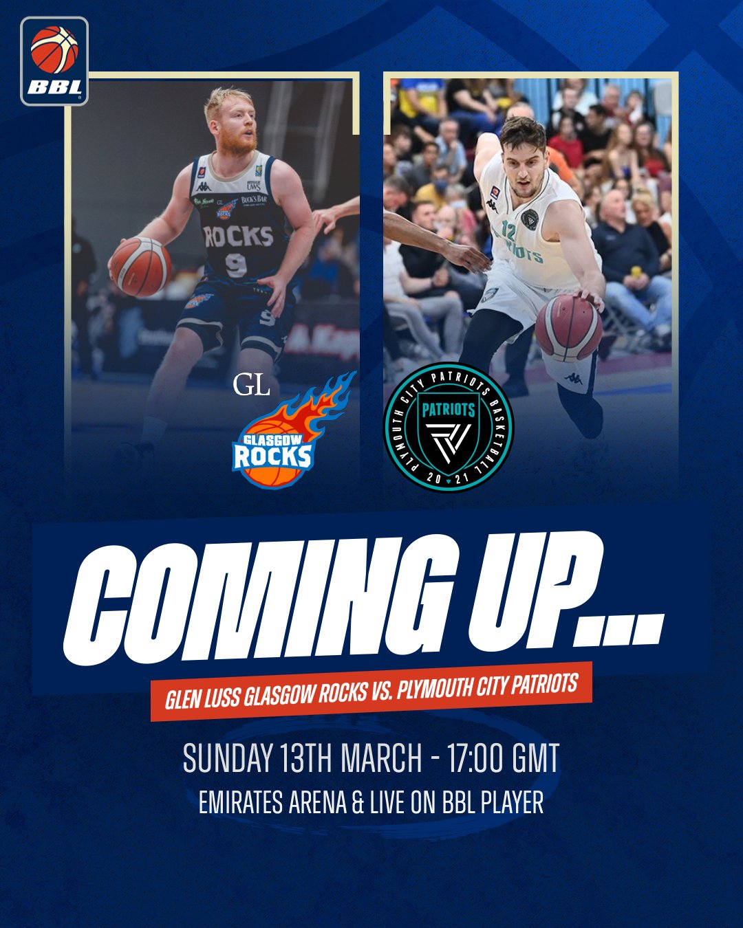 British Basketball League on Twitter "‼️ 𝐓𝐎𝐌𝐎𝐑𝐑𝐎𝐖 🔵 GlasgowRocks 🆚