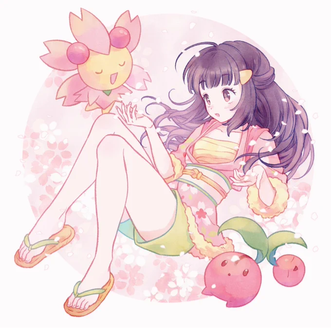 チェリムの着物かわいい〜の絵 