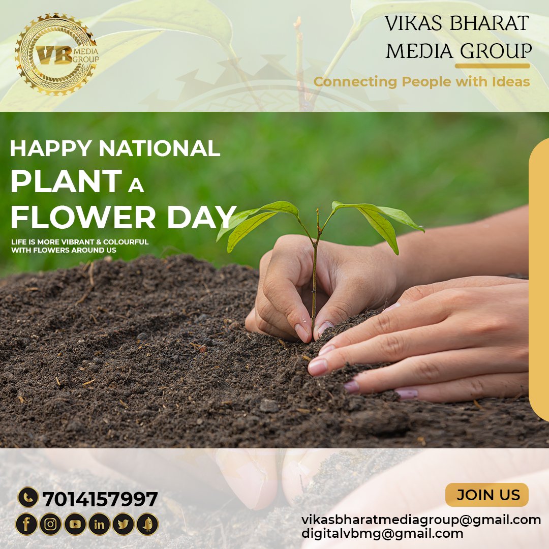 vbmg_india's tweet photo. Life is more vibrant &amp; colourful with flowers around us 
and what day is better than today to plant more of them. 
Happy National Plant a Flower Day
#nationalplantaflowerday🌻 #nationalplantaflowerday2022 https://t.co/QNyBd9Oib2