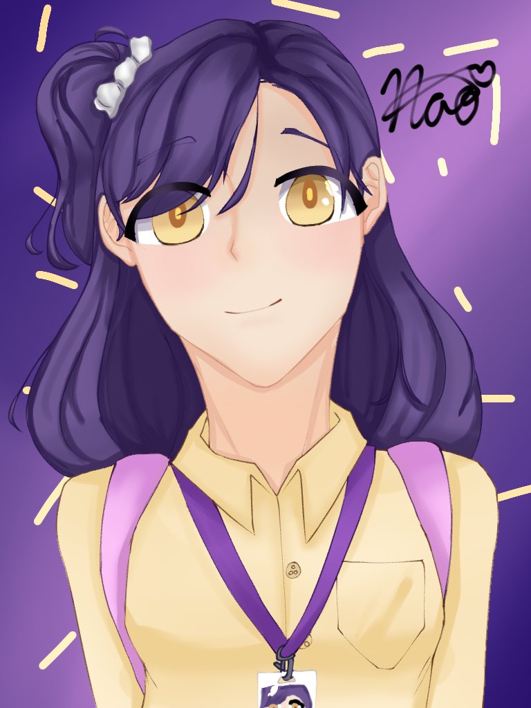 Naokumi2's tweet photo. @pisaytoon 
Fanart of Aria Reyes from the webtoon canvas 5 steps forward.

          Her hair and eyes remind me of ube🥔 and cheese🧀

#fanart #art
#digitalart #ibispaint https://t.co/O63pFb0cXp