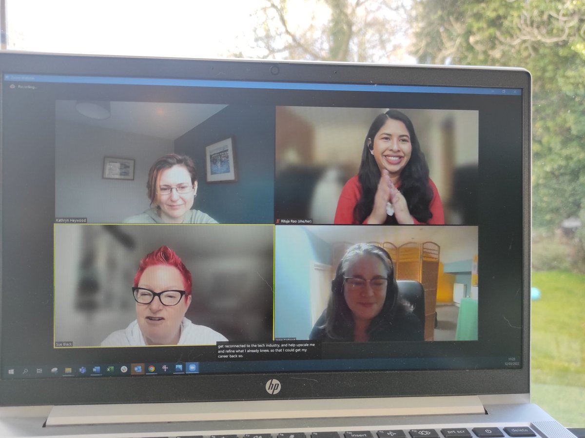 TechUPWomen's tweet photo. We're delighted to welcome some awesome #TechUPWomen alumnae to our #SkillsBootcamp Celebration Event today. It's so inspirational to hear from women who have transformed their lives with #tech. Really looking forward to the panel discussion! #TechUPData @Dr_Black @IoCoding https://t.co/PWhTIl5PcH