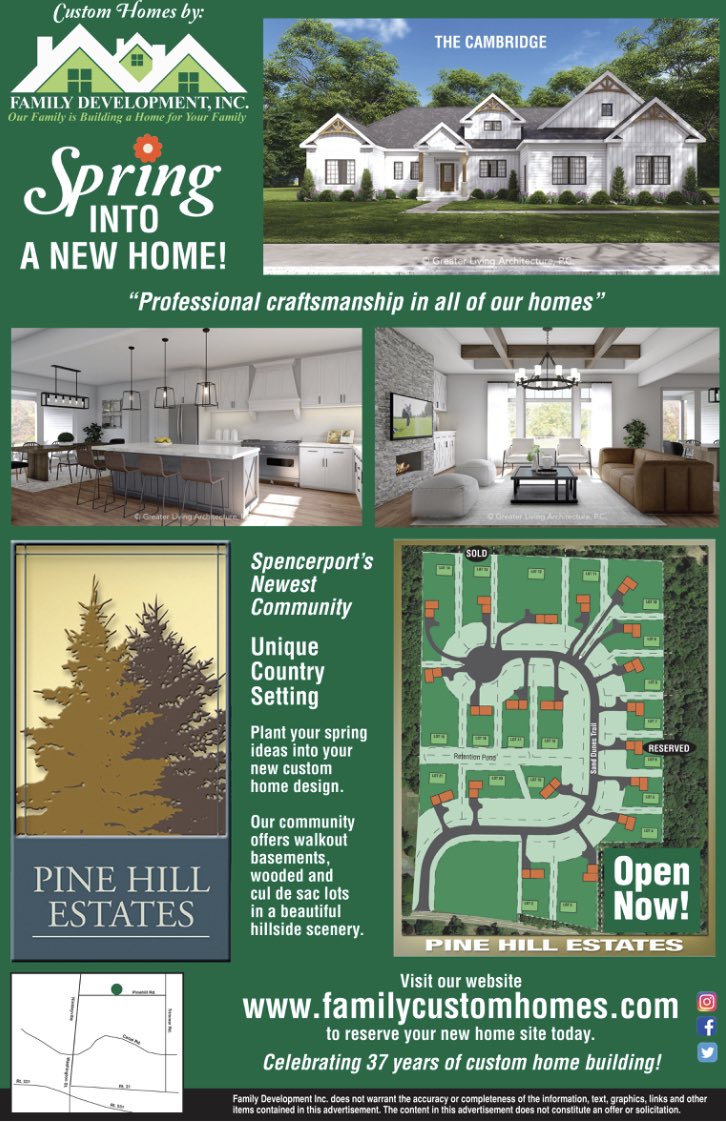 fdicustomhomes's tweet photo. Check out our newest advertisement.  Reserve your new home site today! https://t.co/fkePlB69h6
#familycustomhomes #84lumber #gaf #certainteed #realtors #brockport#spencerport #explorerochester #newdevelopment #pinehillestates #homeplans #andersonwindows 
#build #customhomes https://t.co/8dnkvxbUN7