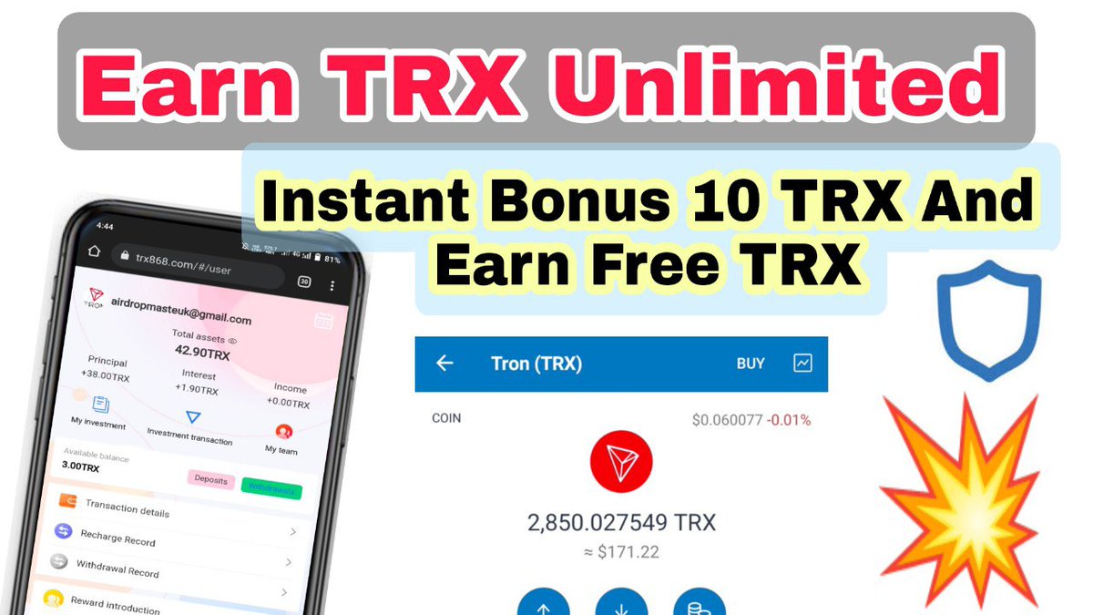 Yg punya no hp banyak gas nihh..!!

【TRX868.COM】TRX Cloud Mining-Wealth Management

Member registration link: trx868.com/#/register?m=3…

Invitation code: 367568

About here video tutorial: 
Here: youtu.be/COsA1kAYxFk 

And 150 trx Giveaway 👆👆