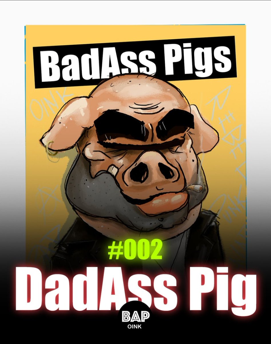 LimitedCrowds's tweet photo. #MINT DAY!!! REBEL, REBEL #NFT #004 GO NOW to #OpenSeand n' choose your favorite pig OINK @Badasspigs ❗❗❗ https://t.co/TDaMhnoXlE