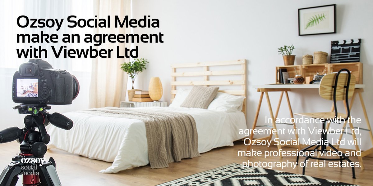 ozsoymedia's tweet photo. Ozsoy Social Media make an aggrement with Viewber Ltd. In accordance with the agreement with Viewber Ltd, Ozsoy Social Media Ltd will make professional video and photography of real estates.
@_Viewber https://t.co/iJggUlfNz8