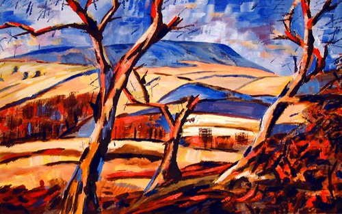 KMelling_artist's tweet photo. #painting Pendle Hill from Ridge Lane #Roughlee #Lancashire https://t.co/VdwxrD65hk