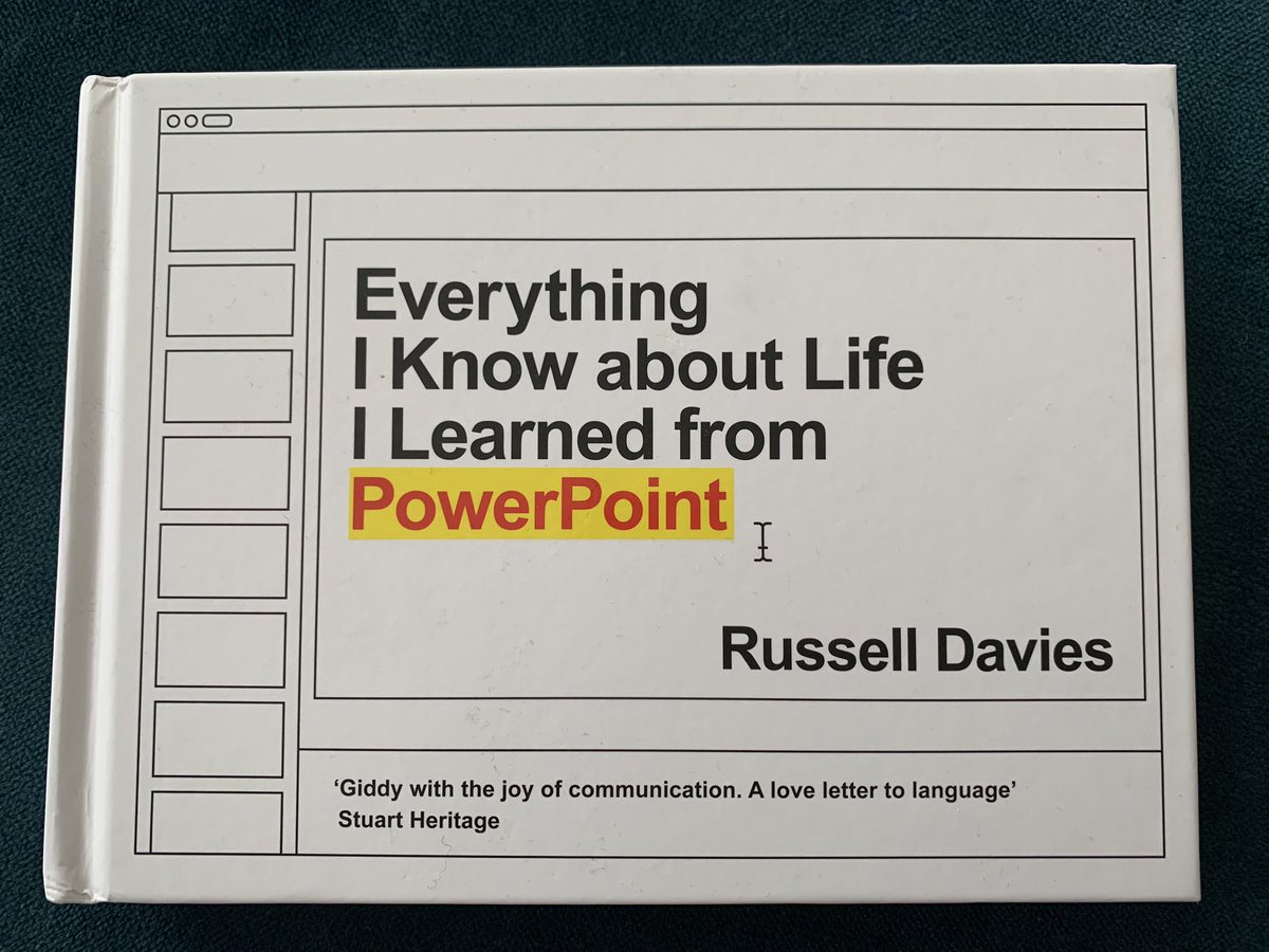 markbarlow's tweet photo. One of the most enjoyable ‘work’ books I’ve read - lots of practical tips, laugh out loud moments, some surprising history, striking visuals, and counterpoints to the usual PowerPoint bashing https://t.co/AxF8QfQNzw