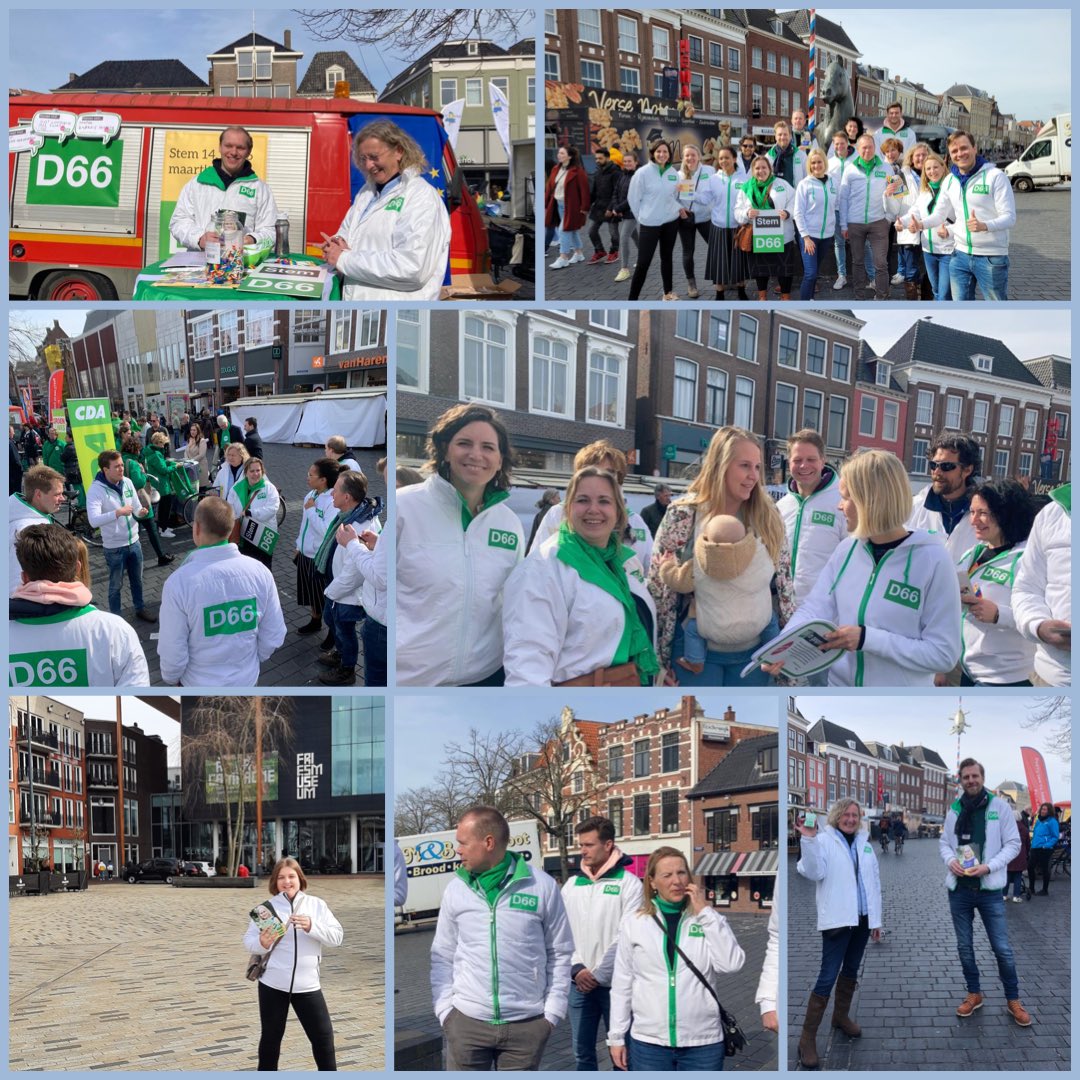 Leeuwarden kleurt groen vandaag. 

💚💚💚

Met een ontzettend groot team vandaag in gesprek met de inwoners van onze stad. Mooi om te zien hoeveel mensen D66 een warm hart toedragen. 

#TeamD66 #StemD66 #Juistnu #16maart