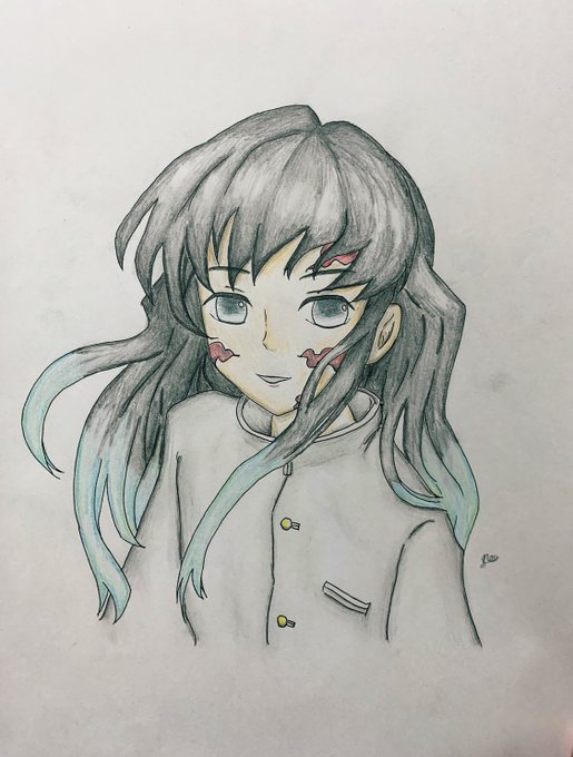 猫なぁーさんがTwitterに投稿した時透無一郎(鬼滅の刃)のイラスト。