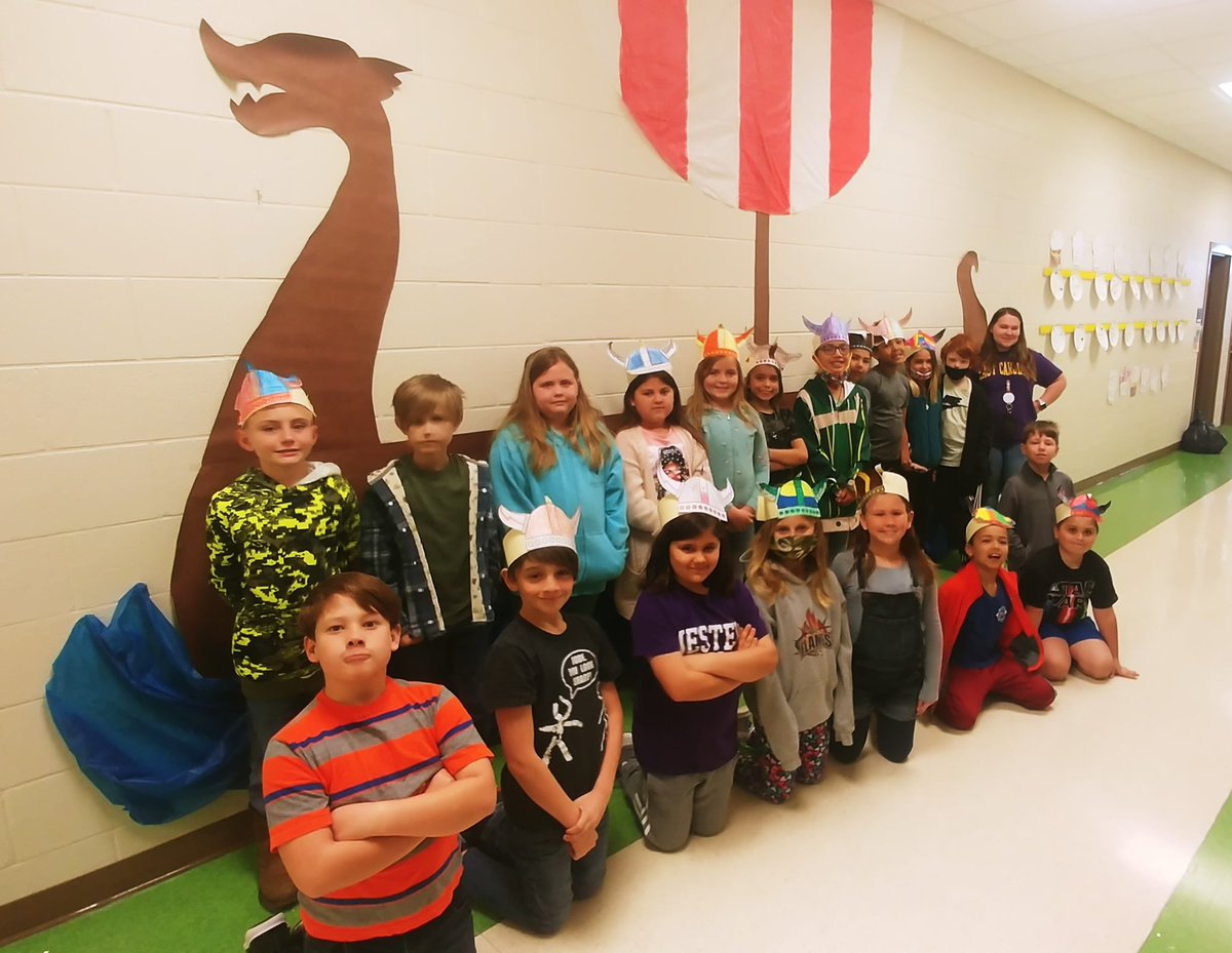 These 3rd graders are ready for a voyage as part of their CKLA Unit on the Viking Age! <a href="/Amplify/">Amplify</a>