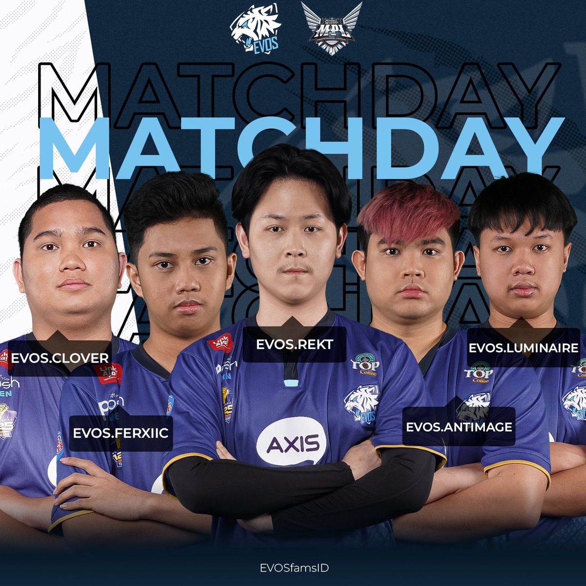 EVOSfamsID's tweet photo. YASS! Match Day for EVOS Legends.
Ini dia Line UP yang diturunkan oleh Zeys untuk melawan Alter Ego.
Janji harus menang? @evosesports #EVOSROAR #KITAEVOS https://t.co/J8J26epzye
