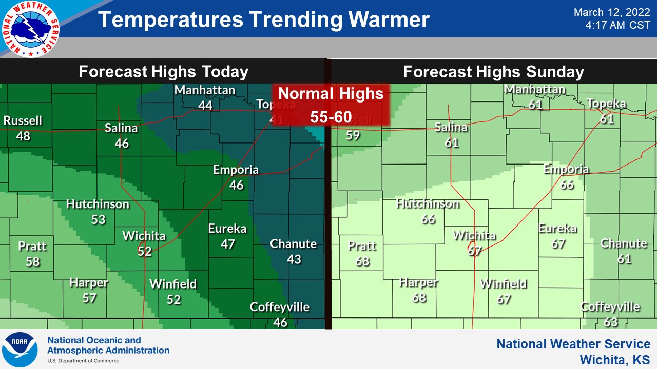 NWS Wichita on Twitter "After a cold start to the morning, today