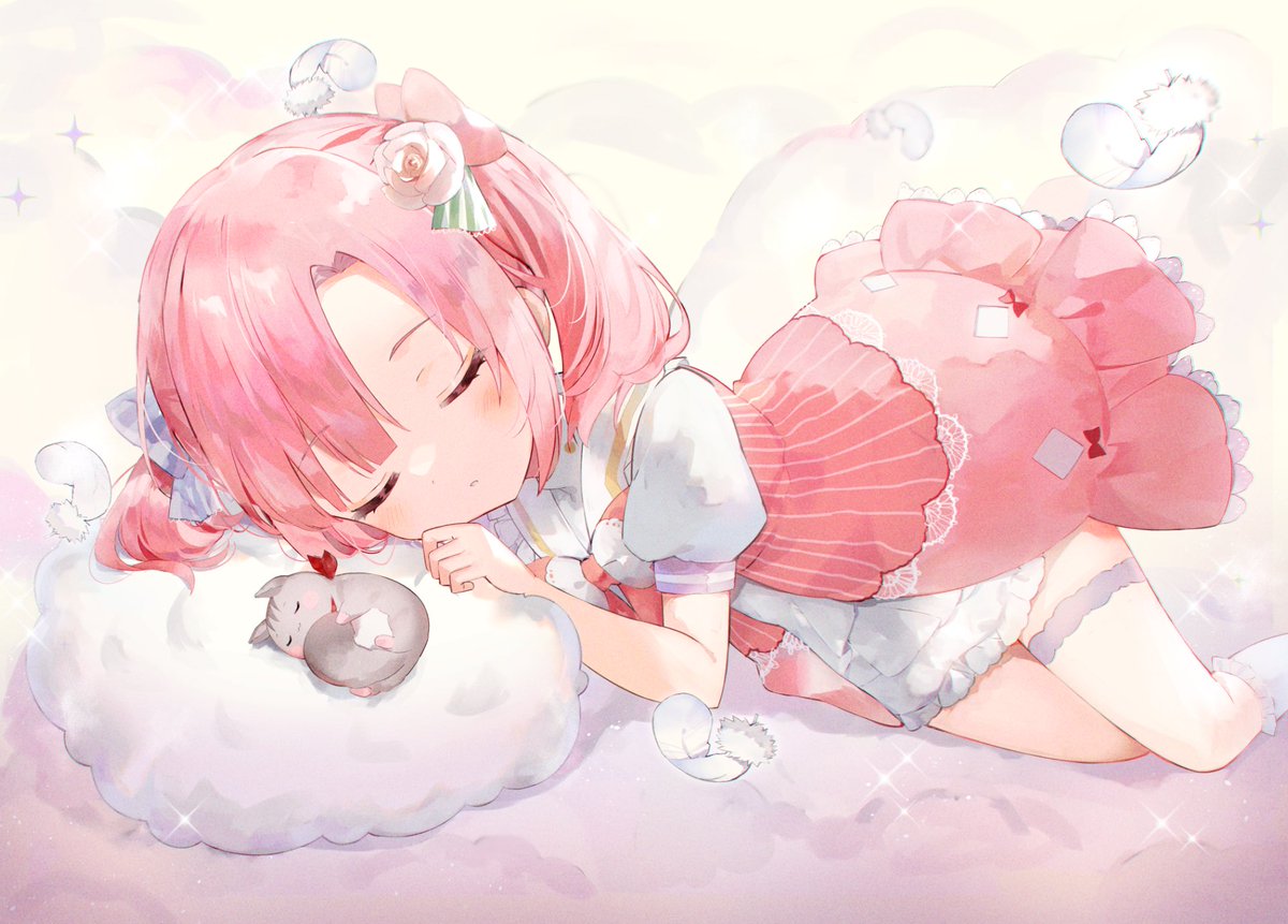 魔法使い見習いVtuberの桃寝ゆのりです🍑💤🎀 ピンク髪のツインテール